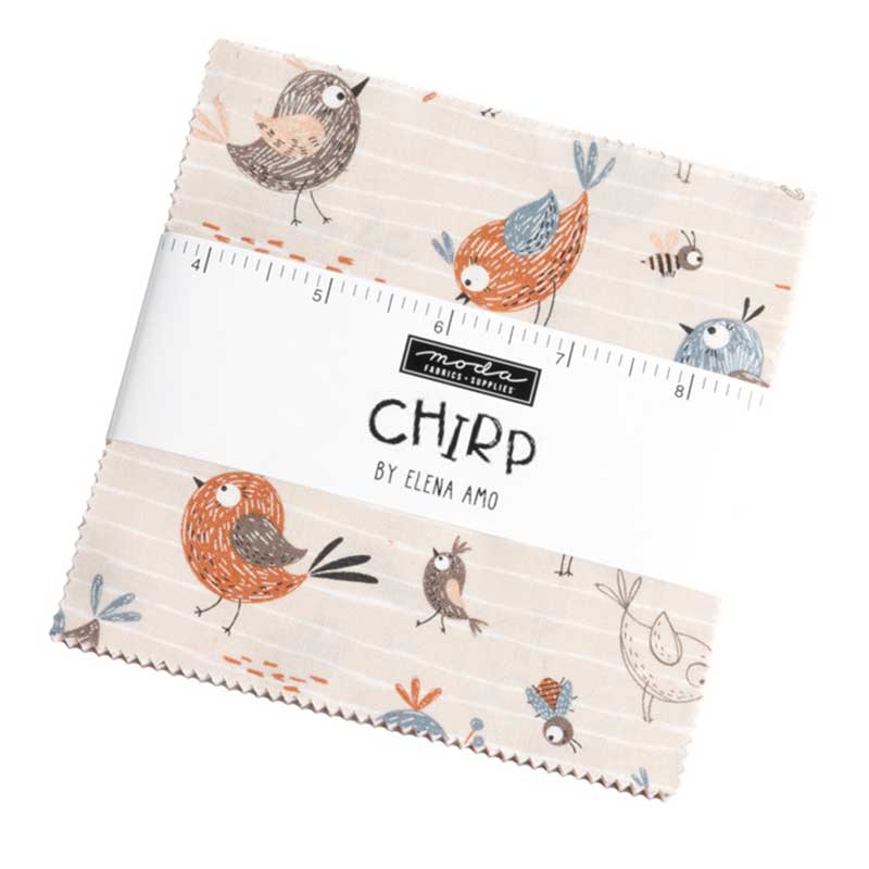 Moda Fabric Pre Cuts Moda Chirp Charm Pack 39030PP  - The Sewing Studio