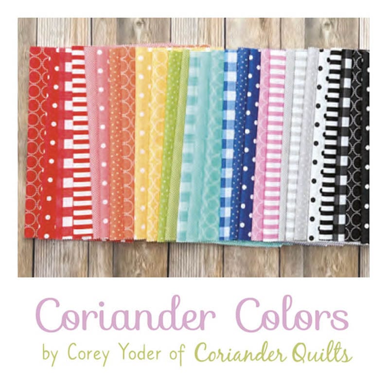 Multi-coloured Geometric Moda Fabric Pre Cuts Moda Coriander Colors Fat Quarter Pack 28 Piece 29200AB - The Sewing Studio