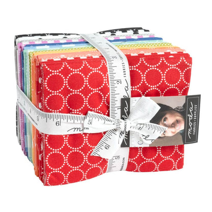 Multi-coloured Geometric Moda Fabric Pre Cuts Moda Coriander Colors Fat Quarter Pack 28 Piece 29200AB - The Sewing Studio