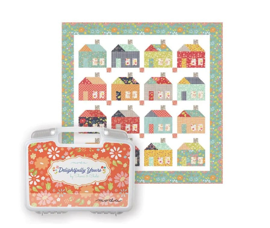 Moda Fabric Pre Cuts Moda Delightfully Yours Collectors Box Quilt Kit  - The Sewing Studio