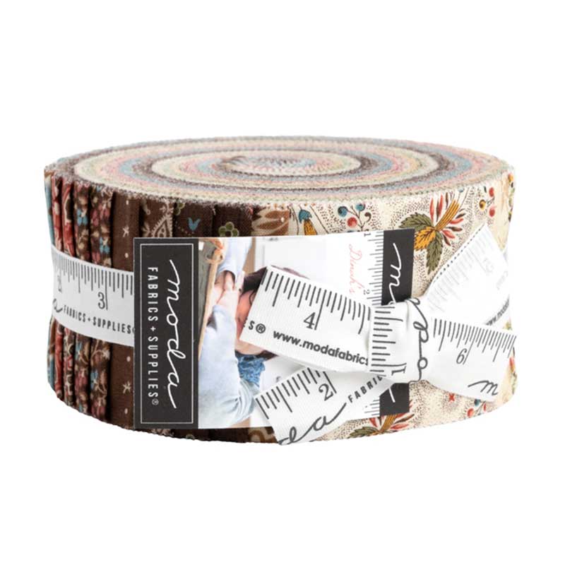 Multi-coloured Country Moda Fabric Pre Cuts Moda Dinahs Delight Jelly Roll 31670JR - The Sewing Studio