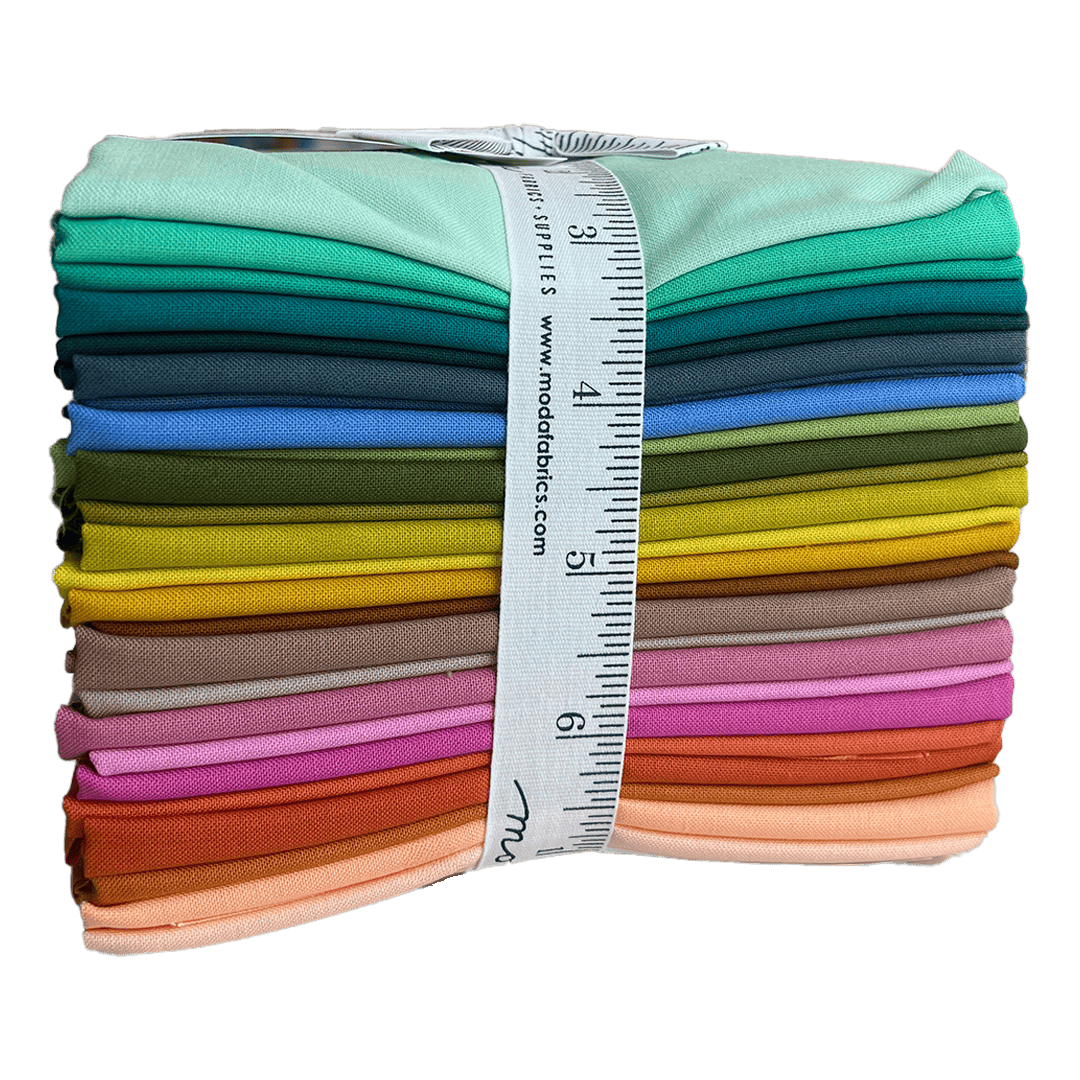 Moda Fabric Pre Cuts Moda Elizabeth's Favorites Bella Solids Fat Quarter Bundle 25 Piece - The Sewing Studio