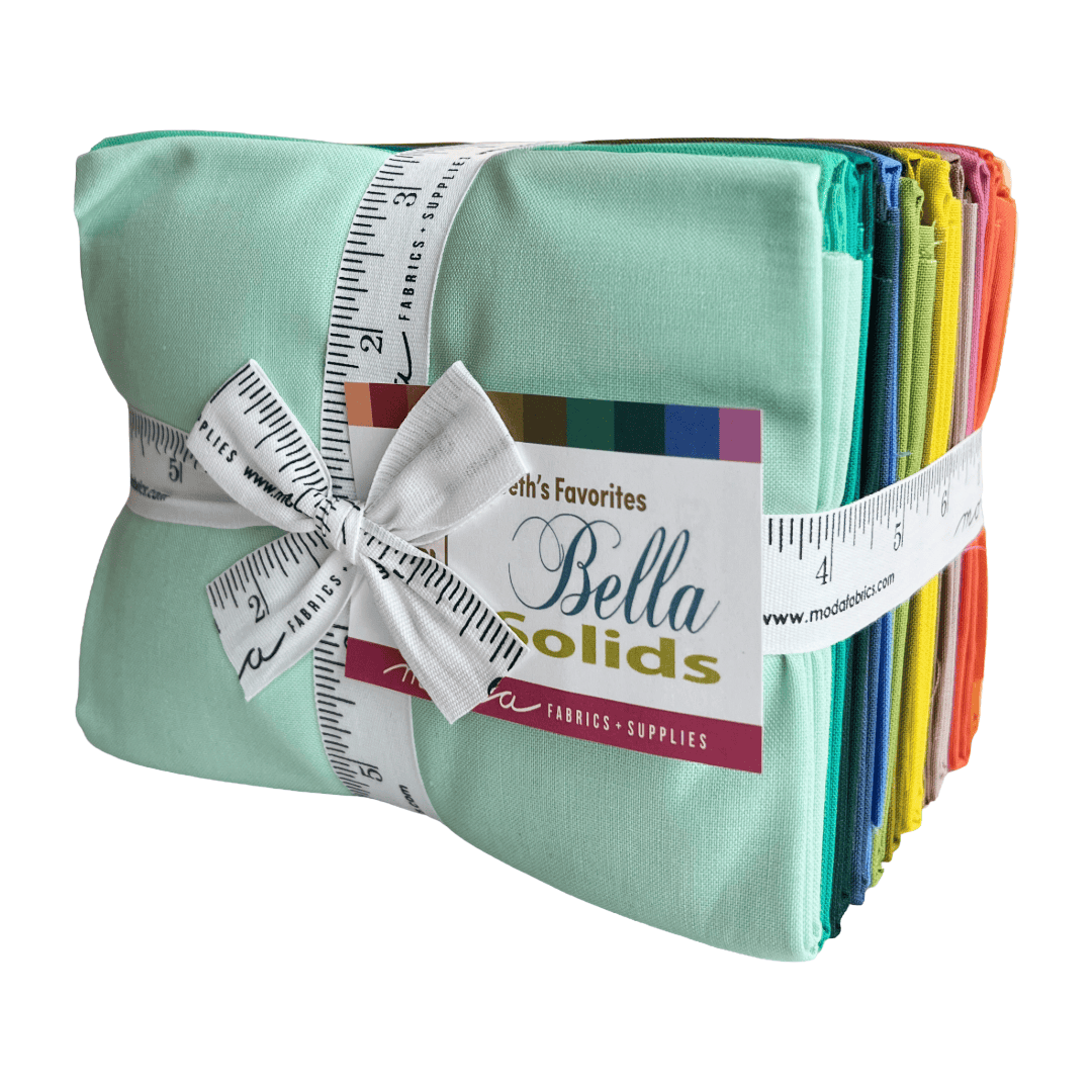 Moda Fabric Pre Cuts Moda Elizabeth's Favorites Bella Solids Fat Quarter Bundle 25 Piece - The Sewing Studio