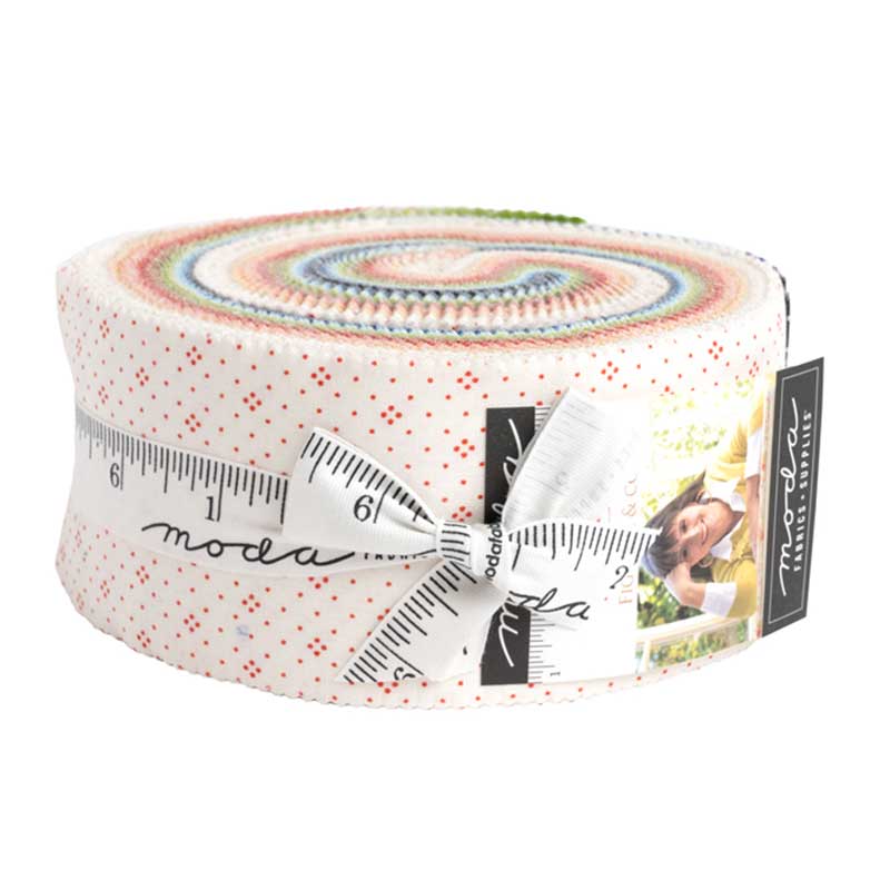 Moda Fabric Pre Cuts Moda Eyelet Jelly Roll 20488JR  - The Sewing Studio