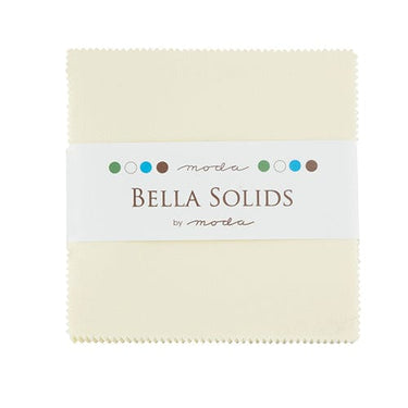 Moda Fabric Pre Cuts Moda Fabric Bella Solids Charm Pack Snow/Cream  - The Sewing Studio for sale UK - The Sewing Studio