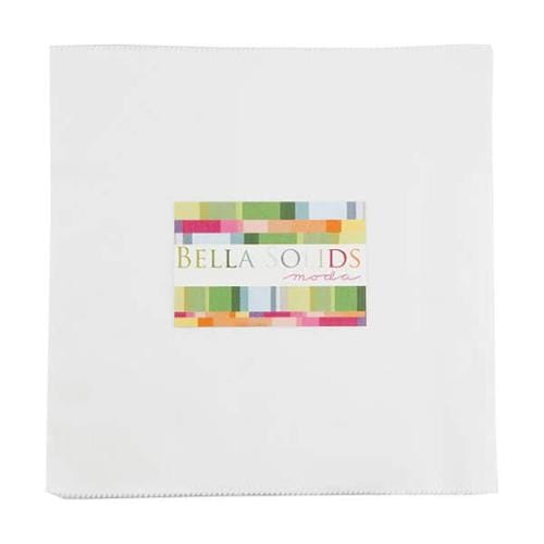 Creams and Naturals Plain Moda Fabric Pre Cuts Moda Fabric Junior Layer Cake Bella Solids Off White - The Sewing Studio