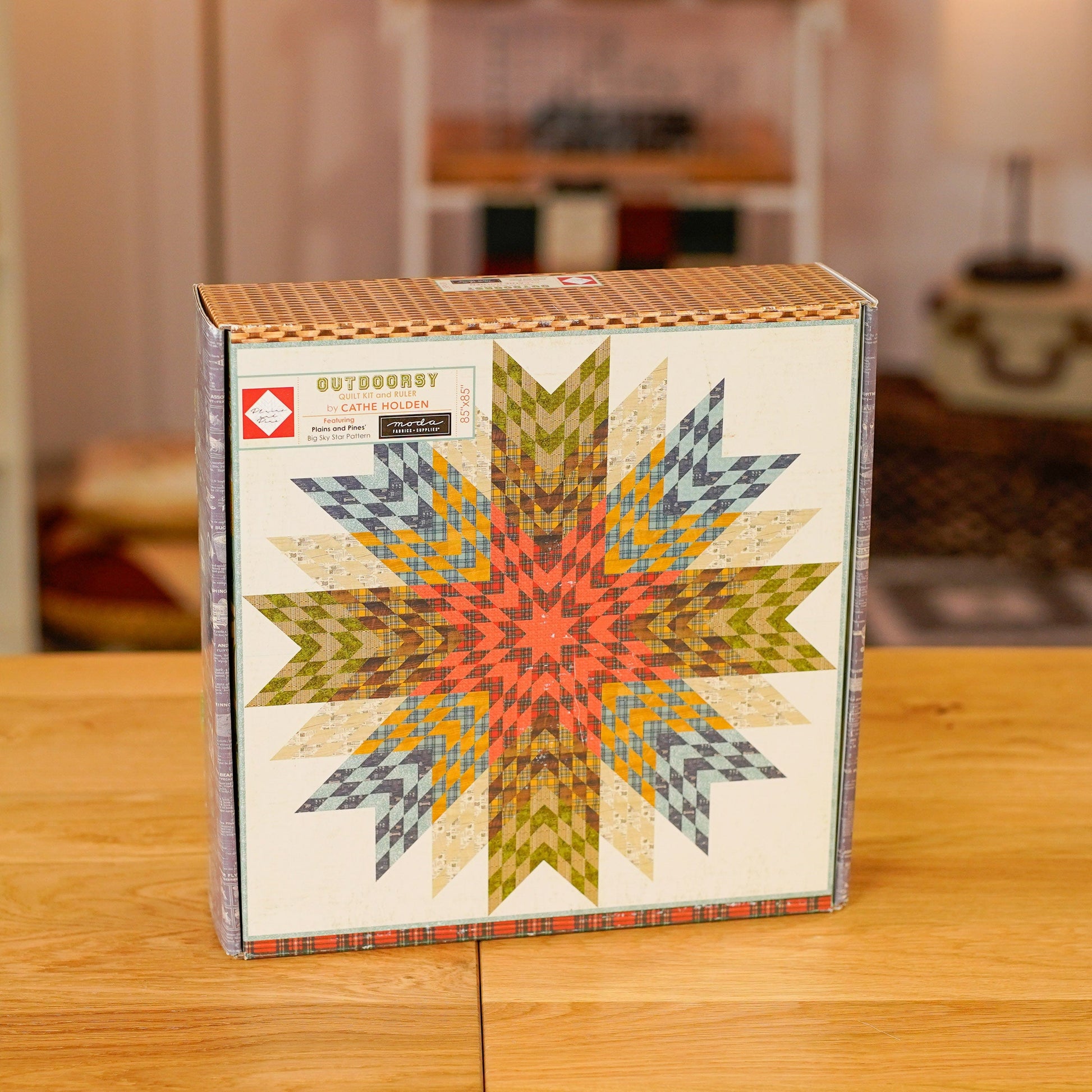 Moda Fabric Pre Cuts Moda Fabric Outdoorsy Big Star Quilt Kit With Ruler  - The Sewing Studio