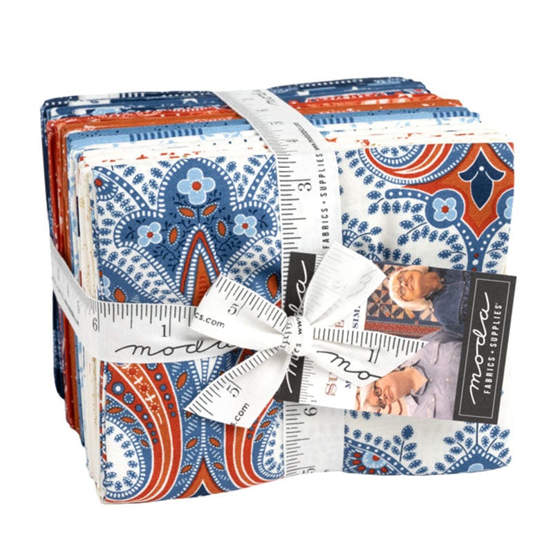 Multi-coloured Classic Prints Moda Fabric Pre Cuts Moda Fabric Sunrise Side Fat Quarter Pack 31 Piece 14960AB - The Sewing Studio