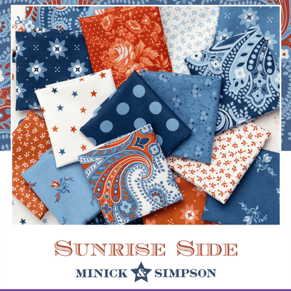 Multi-coloured Classic Prints Moda Fabric Pre Cuts Moda Fabric Sunrise Side Fat Quarter Pack 31 Piece 14960AB - The Sewing Studio