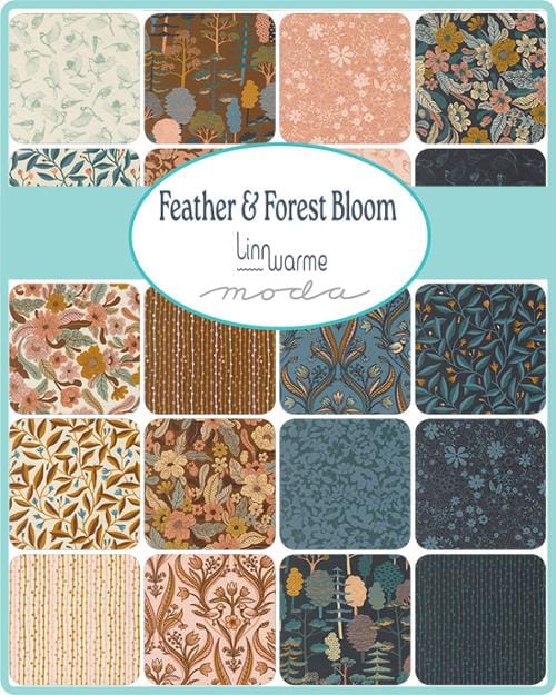 Moda Fabric Pre Cuts Moda Feather and Forest Bloom Jelly Roll - The Sewing Studio