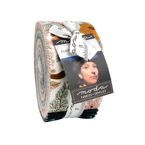Moda Fabric Pre Cuts Moda Feather and Forest Bloom Jelly Roll - The Sewing Studio