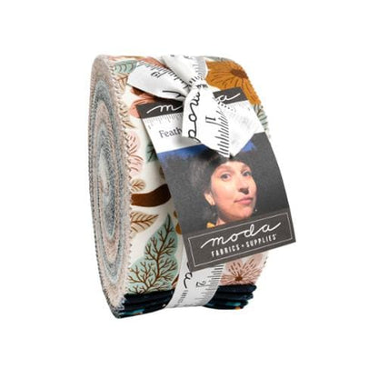 Moda Fabric Pre Cuts Moda Feather and Forest Bloom Jelly Roll - The Sewing Studio