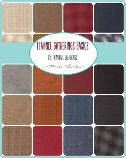 Moda Fabric Pre Cuts Moda Flannel Gatherings Basics Fat Quarter Bundle 32 Piece - The Sewing Studio