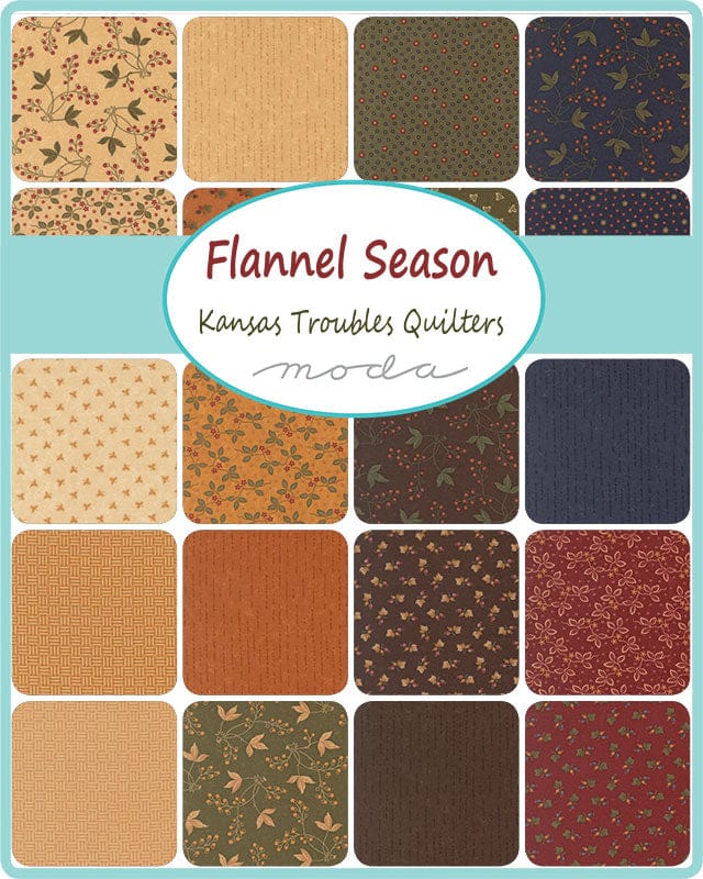 Moda Fabric Pre Cuts Moda Flannel Season Charm Pack  - The Sewing Studio