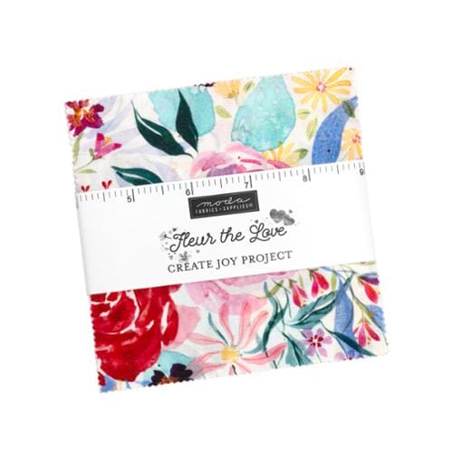Moda Fabric Pre Cuts Moda Fleur The Love Charm Pack - The Sewing Studio