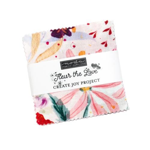 Moda Fabric Pre Cuts Moda Fleur The Love Mini Charm - The Sewing Studio