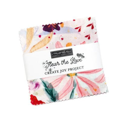Moda Fabric Pre Cuts Moda Fleur The Love Mini Charm - The Sewing Studio