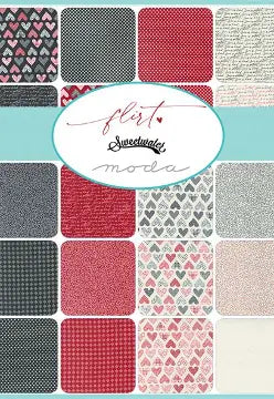 Multi-coloured Novelty Moda Fabric Pre Cuts Moda Flirt Jelly Roll 55570JR - The Sewing Studio