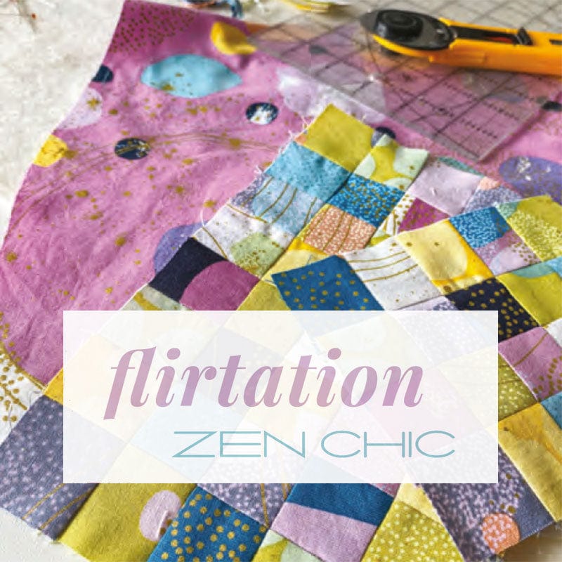 Multi-coloured Fun and Funky Moda Fabric Pre Cuts Moda Flirtation Fat Quarter Pack 36 Piece 1830AB - The Sewing Studio