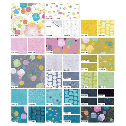 Multi-coloured Fun and Funky Moda Fabric Pre Cuts Moda Flirtation Fat Quarter Pack 36 Piece 1830AB - The Sewing Studio