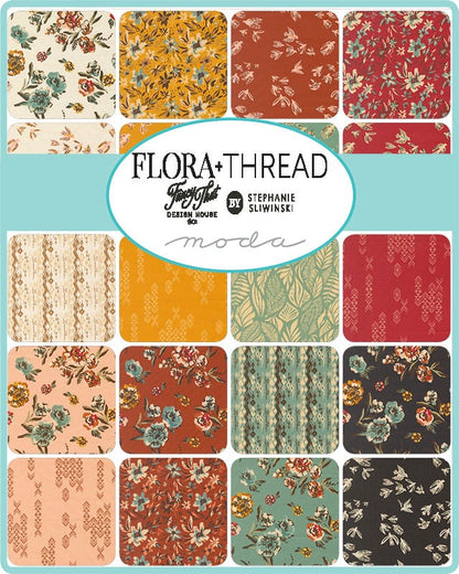 Moda Fabric Pre Cuts Moda Flora + Thread Charm Pack - The Sewing Studio