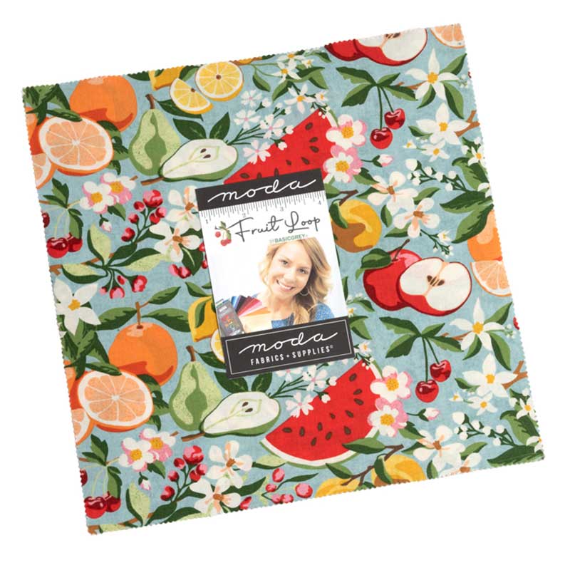 Moda Fabric Pre Cuts Moda Fruit Loop Layer Cake 30730LC  - The Sewing Studio