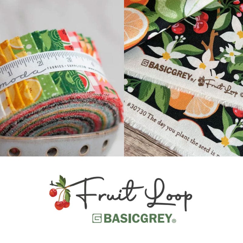 Moda Fabric Pre Cuts Moda Fruit Loop Layer Cake 30730LC  - The Sewing Studio