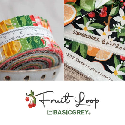 Moda Fabric Pre Cuts Moda Fruit Loop Layer Cake 30730LC  - The Sewing Studio