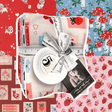 Moda Fabric Pre Cuts Moda Funny Valentine Fat Quarter Bundle 29 Pieces  - The Sewing Studio for sale UK - The Sewing Studio