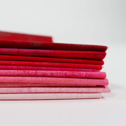 Moda Fabric Pre Cuts Moda Grunge Stitch Pink 10 Piece Fat Quarter Bundle - The Sewing Studio