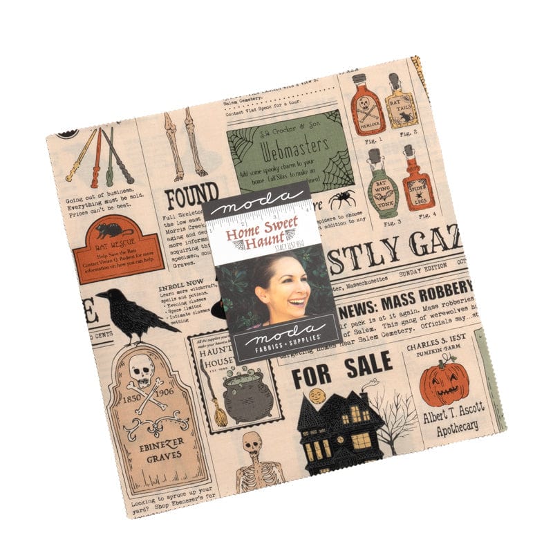 Moda Fabric Pre Cuts Moda Home Sweet Haunt Layer Cake 20910LC  - The Sewing Studio