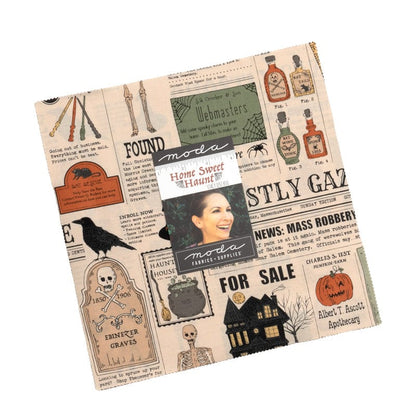 Moda Fabric Pre Cuts Moda Home Sweet Haunt Layer Cake 20910LC  - The Sewing Studio