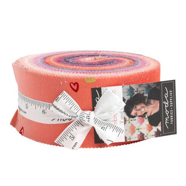Moda Fabric Pre Cuts Moda I Heart Ombre Metallic Jelly Roll 10875JRM  - The Sewing Studio for sale UK - The Sewing Studio