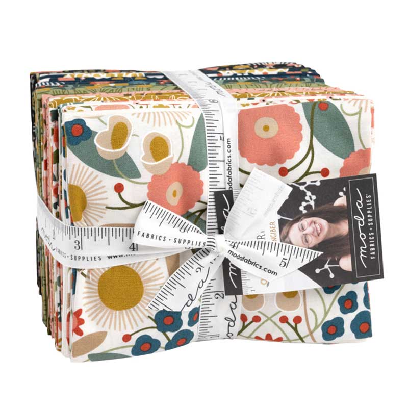 Multi-coloured Floral Moda Fabric Pre Cuts Moda Imaginary Flowers Fat Quarter Pack 31 Piece 48380AB - The Sewing Studio