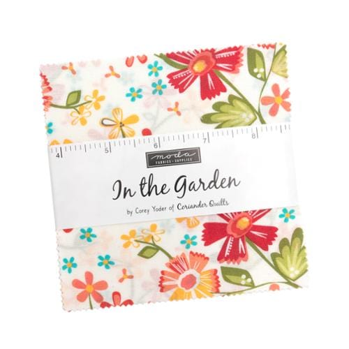 Moda Fabric Pre Cuts Moda In The Garden Charm Pack  - The Sewing Studio