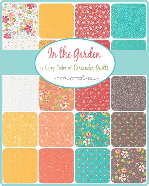 Moda Fabric Pre Cuts Moda In The Garden Charm Pack  - The Sewing Studio