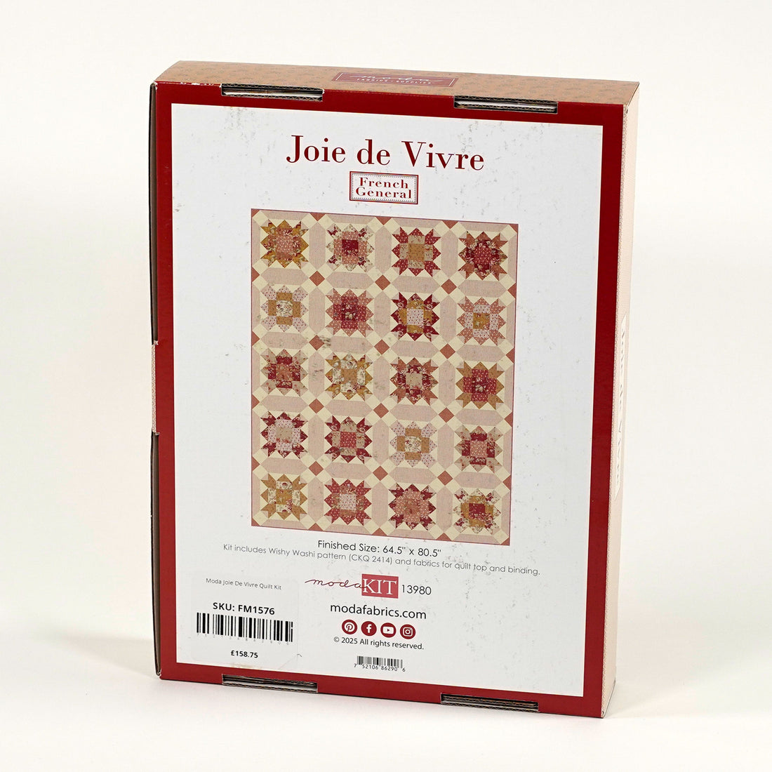 Moda Fabric Pre Cuts Moda Joie De Vivre Quilt Kit  - The Sewing Studio