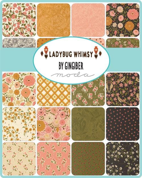 Moda Fabric Pre Cuts Moda Ladybug Whimsy Charm Pack - The Sewing Studio