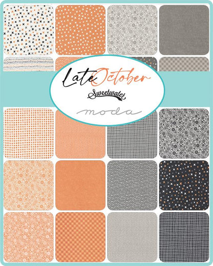 Multi-coloured Halloween Moda Fabric Pre Cuts Moda Late October Jelly Roll 55590JR - The Sewing Studio