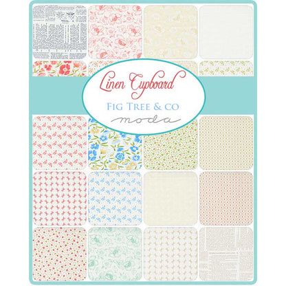 Multi-coloured Geometric Moda Fabric Pre Cuts Moda Linen Cupboard Jelly Roll 20480JR - The Sewing Studio