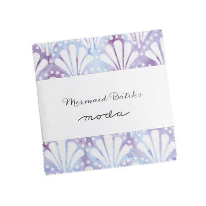 Moda Fabric Pre Cuts Moda Mermaid Batiks Charm Pack - The Sewing Studio