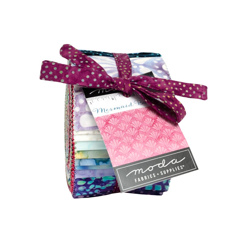 Moda Fabric Pre Cuts Moda Mermaid Batiks Jelly Roll - The Sewing Studio