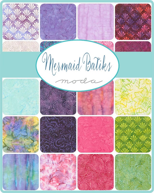 Moda Fabric Pre Cuts Moda Mermaid Batiks Layer Cake - The Sewing Studio