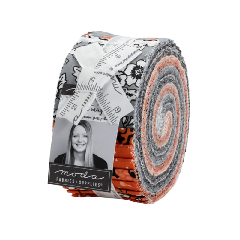 Multi-coloured Halloween Moda Fabric Pre Cuts Moda Midnight Magic 2 Jelly Roll - The Sewing Studio