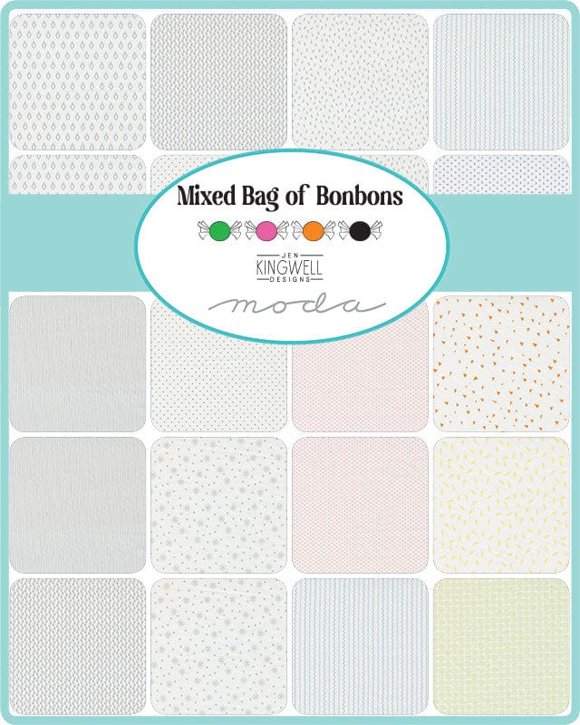 Moda Fabric Pre Cuts Moda Mixed Bag of Bonbons Jelly Roll 18250JR  - The Sewing Studio