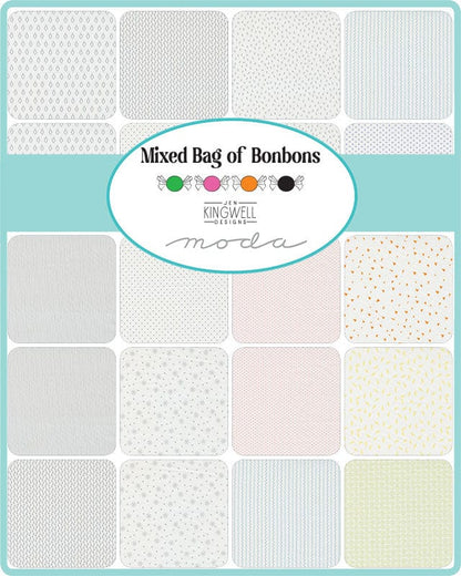 Moda Fabric Pre Cuts Moda Mixed Bag of Bonbons Jelly Roll 18250JR  - The Sewing Studio