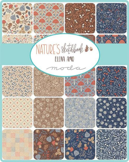 Moda Fabric Pre Cuts Moda Natures Sketchbook Layer Cake - The Sewing Studio