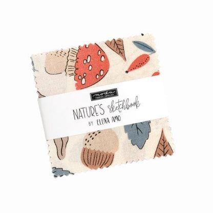 Moda Fabric Pre Cuts Moda Natures Sketchbook Mini Charm - The Sewing Studio