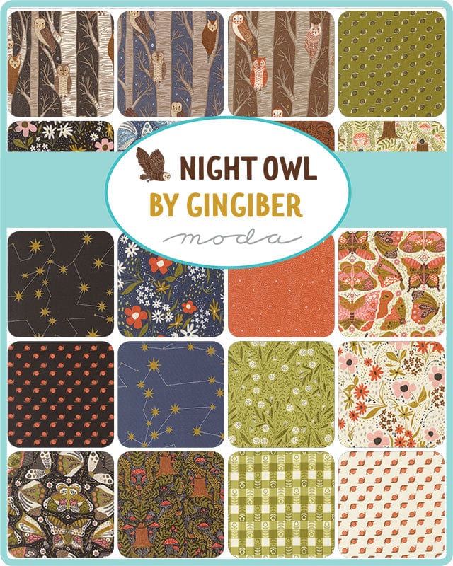 Moda Fabric Pre Cuts Moda Night Owl Layer Cake  - The Sewing Studio