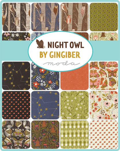 Moda Fabric Pre Cuts Moda Night Owl Layer Cake  - The Sewing Studio